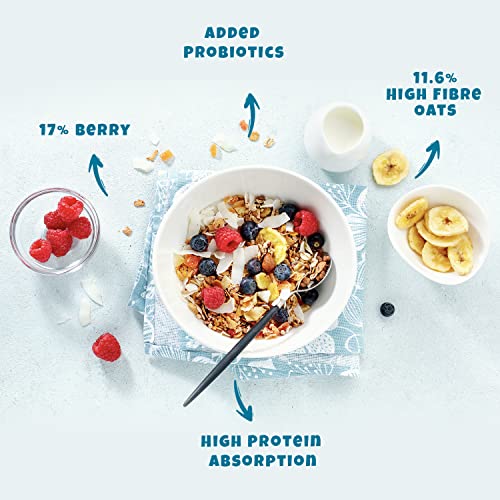 Image of MuscleBlaze Probiotic Muesli, Berry, Breakfast Cereals for Better Digestion & High Protein Absorption, Whole Grain, High in Protein and Antioxidant-Rich, 1 kg