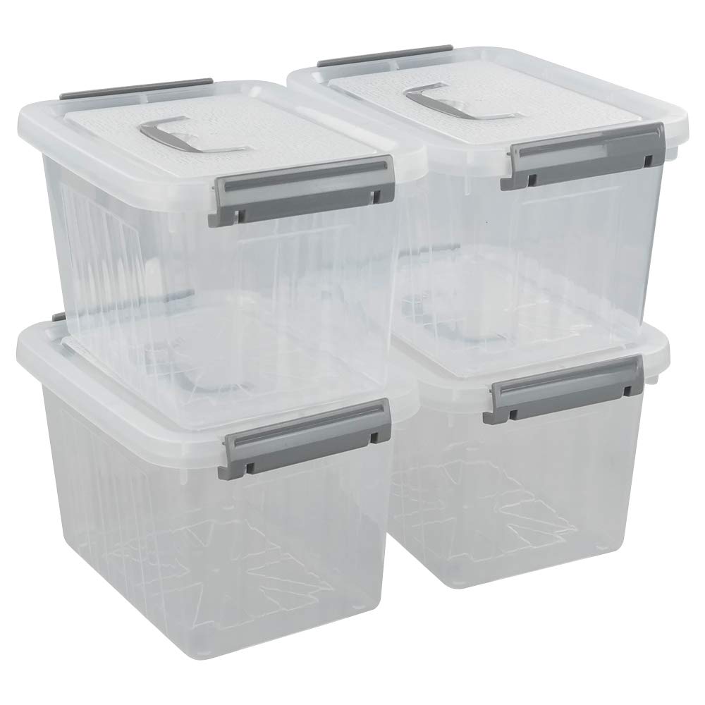 Amazon.co.jp: Jekiyo クリアプラスチック収納容器 6クォート ラッチ