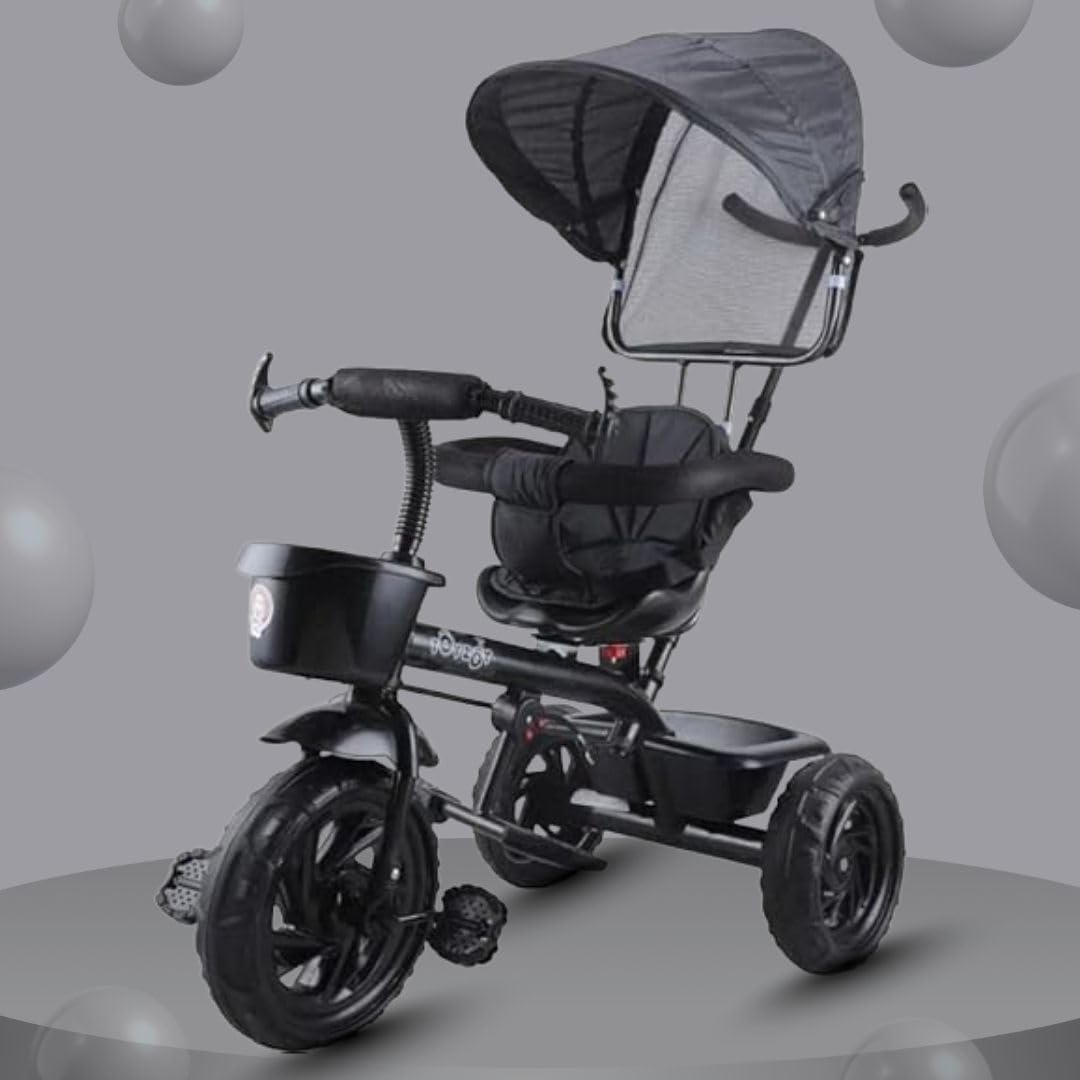 Mannit Trikes for Child, Baby Trikes with Parental Adjust Push Handle, Canopy, Rubber Wheels & Storage | Kids Cycle Tricycle | Cycle for Kids 1.5 to 5 Years Boys Girls (Ds1)-image-45