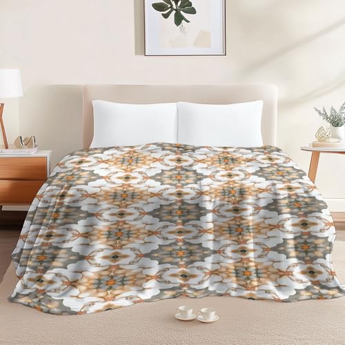 Couverture en flanelle douce au design géométrique raffiné pour décoration chic