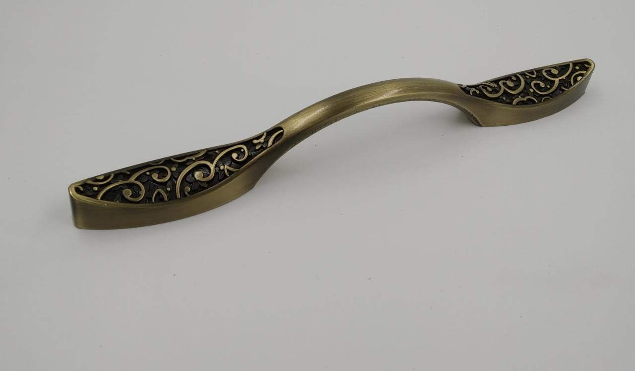 HARMONUS , Fancy Cabinet Handle, Antique Finish, Zinc Alloy, 160 MM (8 Inch), 10 PCS