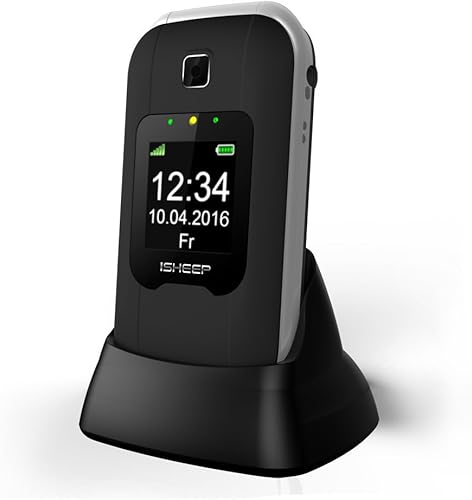 ISHEEP Telefono Cellulare per anziani Nero ISHEEP Telefono Cellulare per anziani Nero