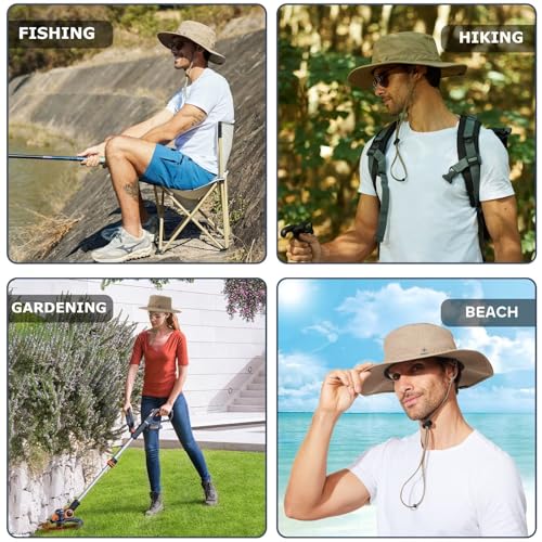 Image of Fishing Hat for Mens Sun Hat Wide Brim Bucket Hat SPF UV Protection XL XXL Large Size Big Head Hiking Beach Safari