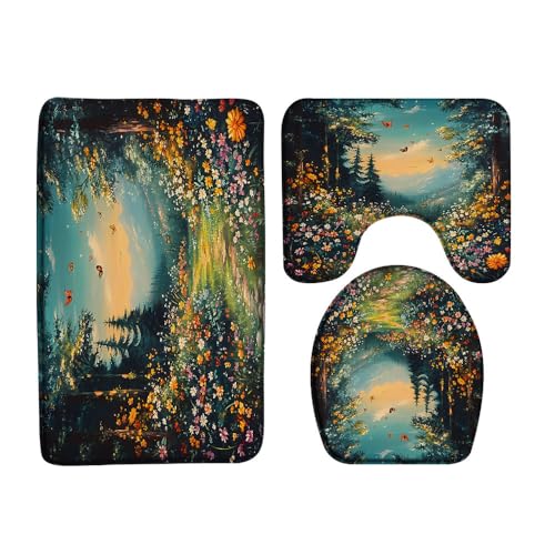 ZFMRZF 3 PCS 20" x 31" Fairy Forest Fantasy Bath