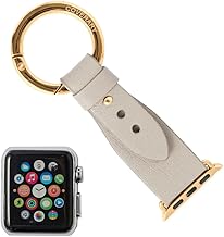 Coverary Apple Watch Belt, Band, Apple Watch, Key Ring, Leather, Leather, Genuine Leather, Cowhide Leather, Carabiner, Gold, Belt Loop, Outdoor, Hanging, Sports, 33.8 oz (1000639 g)