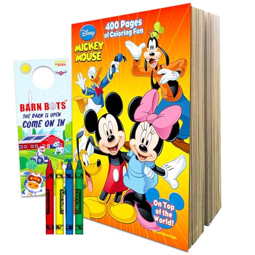Disney Mickey Mouse 400 Page Coloring Book Bundle