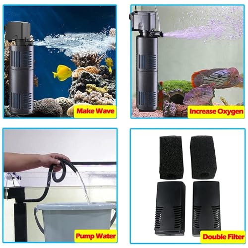 Image of Sobo Wp-3200F | Power : 25W | F.Max : 1200L /H | Upto 3.5 Feet Tank | 3 in 1 (Filtration, Oxygenation & Circulation) Aquarium Internal Filter Fully submersible