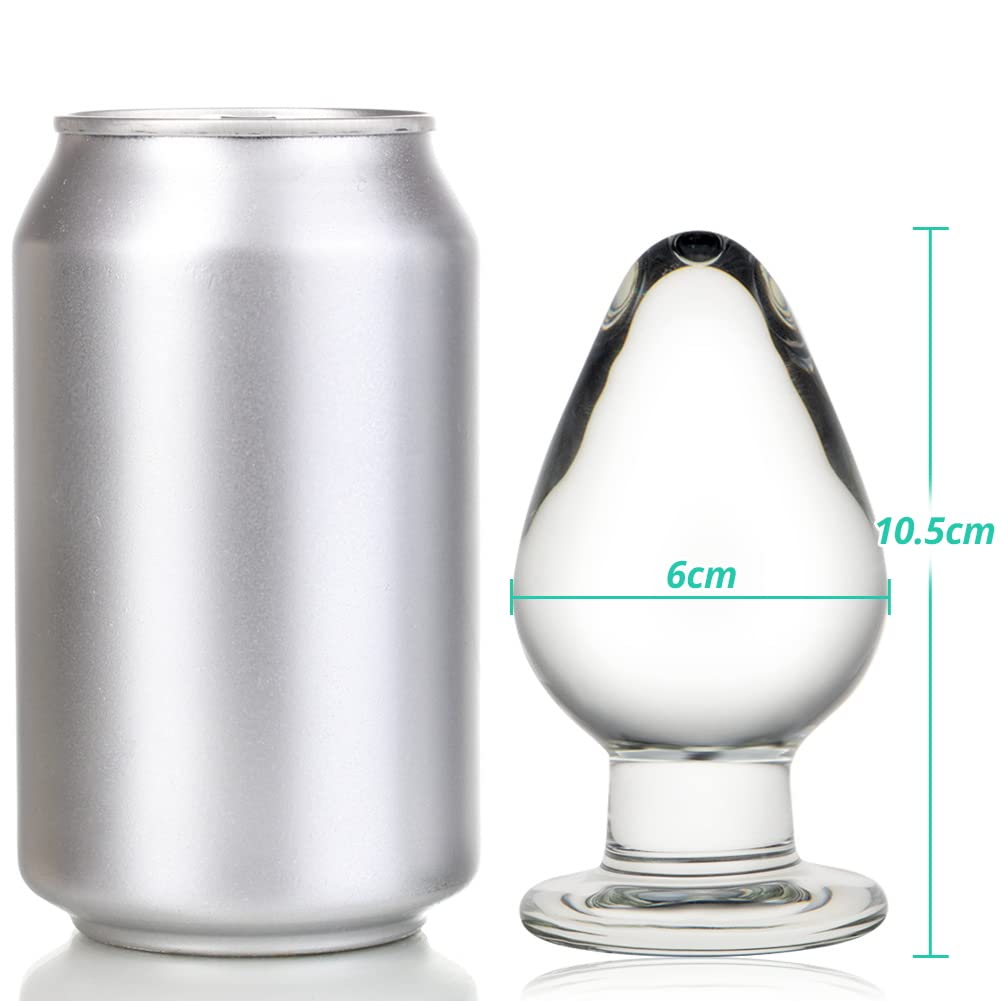 Roluck Plug Anal Dilatador Anal Cristal 10.5 * 6 CM Butt Plug de Vidrio Consolador Masaje de Próstata Juguetes Sexuales para Mujere Hombre Pareja