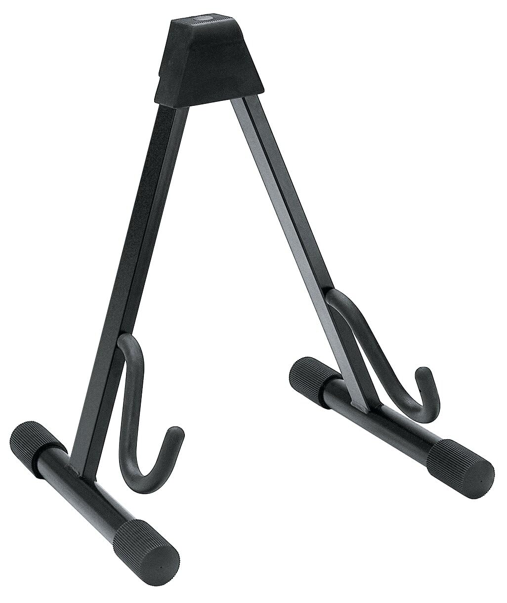 K&M Konig & Meyer 17540.013.55 Guitar Stand | Sturdy Heavy Duty Rubber Covered Adjustable Frame | Folds Flat Portable | Fits Electric Guitars | For Adult and Youth Musicians | Black