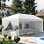 Peaktop Outdoor 10x20ft Heavy Duty Party Tent with Roll-up Cover Mesh Windows Canopy Tent for Parties Event Shelter