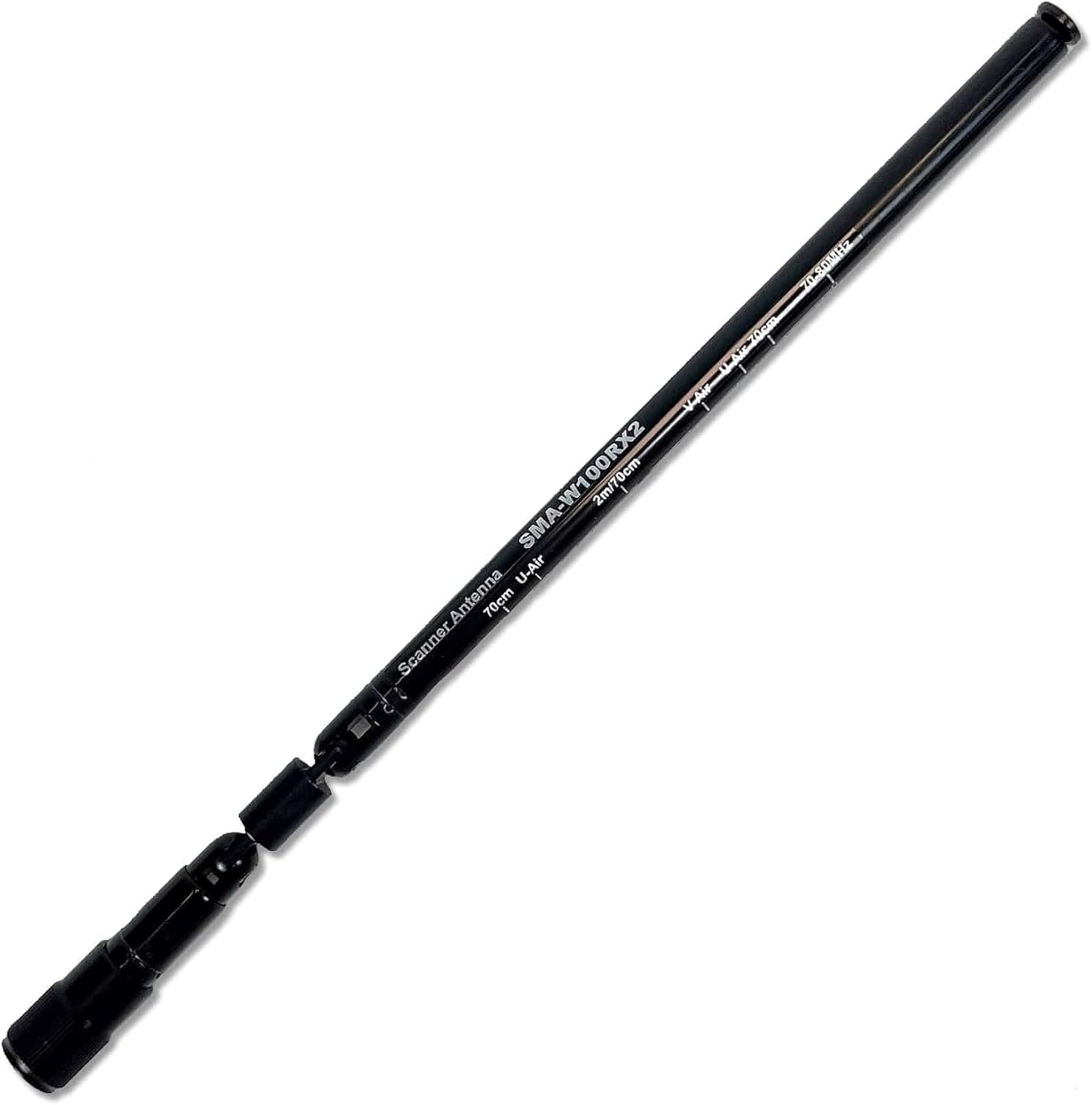 Comet SMA-W100RX2 Telescopic Handheld Antenna 2M/70cm Dual-Band Portable Ham Radio Antenna Flexible Stainless Steel Whip for Maximum Signal