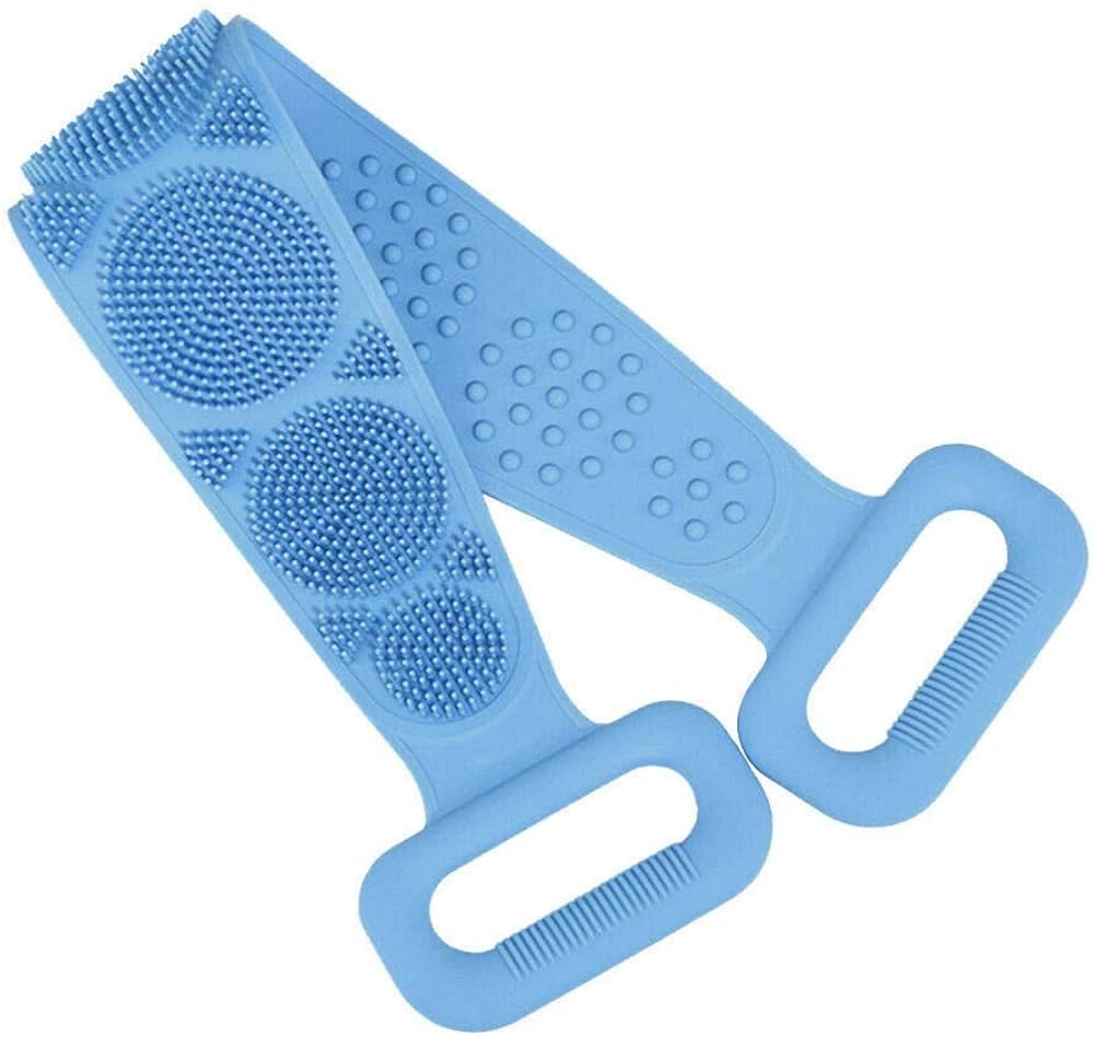 Star Silicone Body Scrubber Belt, Double Side Shower Exfoliating Belt Removes Bath Towel, Double Chopping Belt Scrubber Washer for Bath (Multicolour)-picture-43