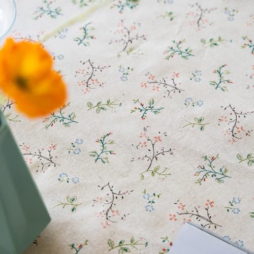 Nappe rectangulaire en lin pour buffet de fête et camping - 5
