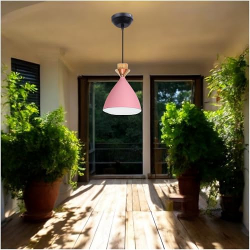 Image of Modern Pink Dome Hanging Pendant Light for Ceiling, Aluminium, Antique Decor, E-27 Holder, Bulb is not Included,Pack of 2