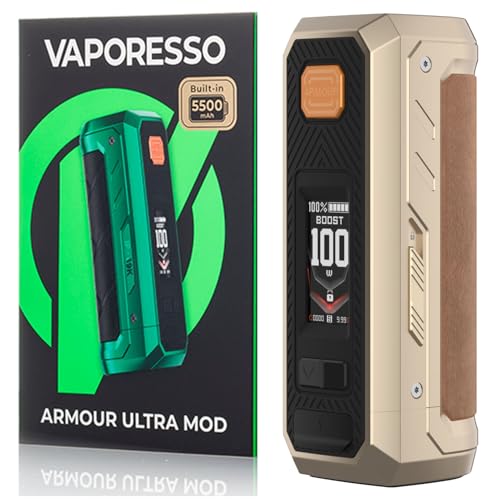 Vaporesso Armour Ultra Mod 100W 5500mAh built in Battery Boost/Pulse/ECO/TC Mode 510 Thread Water Proof E Cigarette Box (Or dune)