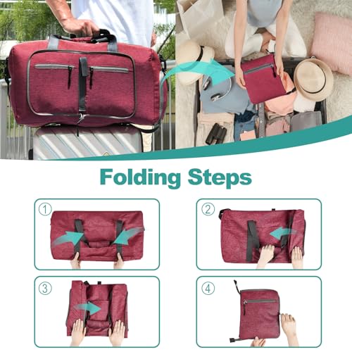 Image of Dimayar 40L Foldable Duffle Bag, Travel & Weekender, Overnight, Gym