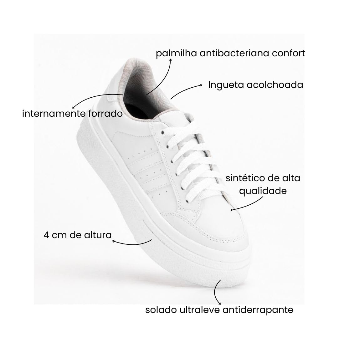 Tenis Feminino Sapatenis Sola Alta Listras Casual Original em promoção! Veja a oferta e mais achadinhos de Tênis 5 Hoje é o melhor dia para comprar Tenis Feminino Sapatenis Sola Alta Listras Casual Original com aquele preço maroto! Promoção! Aproveite a oferta! 5