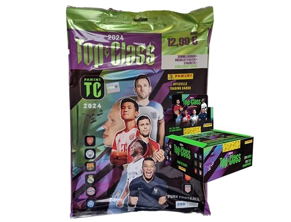 Panini Top Class 2024 Trading Cards – 1 paquete de inicio + 1 pantalla de 24 x Booster cada uno