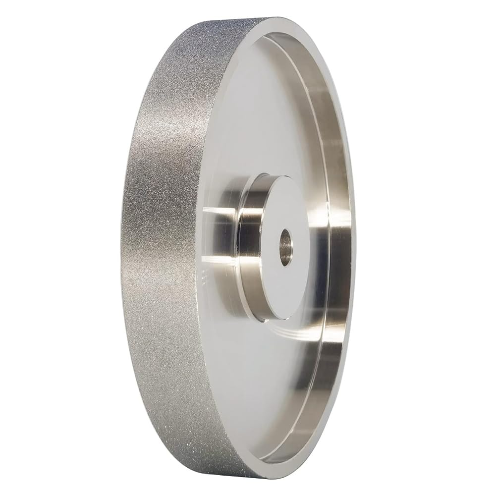 Meule CBN, DiamèTre 6 X 1 Pouce de Large avec Arbre de 1/2 Pouce, Meule DiamantéE pour AffûTer L'Acier, Grain 180
