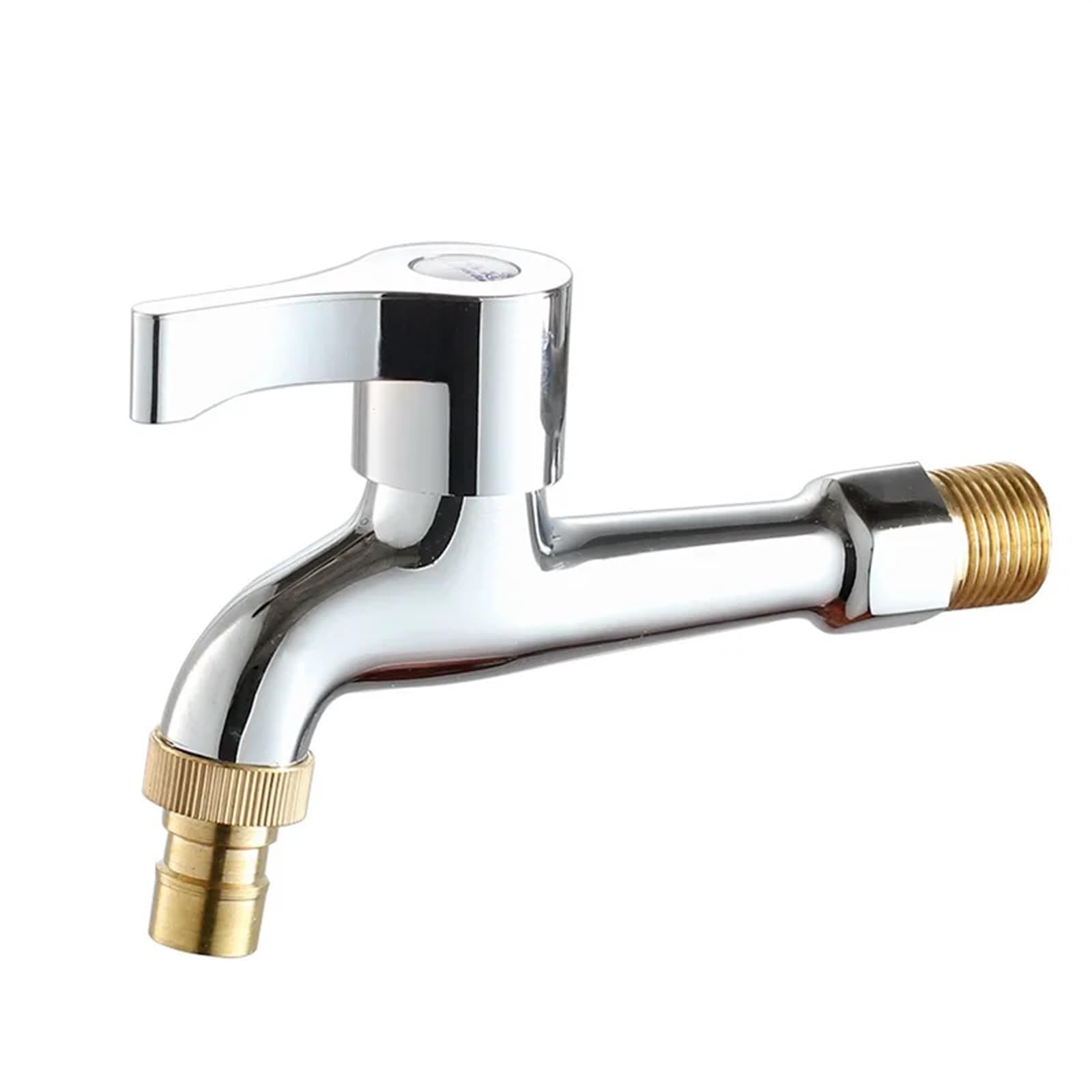 Trryuip One Color Outside Tap Faucet Wall Mount Brass Chrome Tap Decorative Outdoor Garden Taps Washing Machine Mop