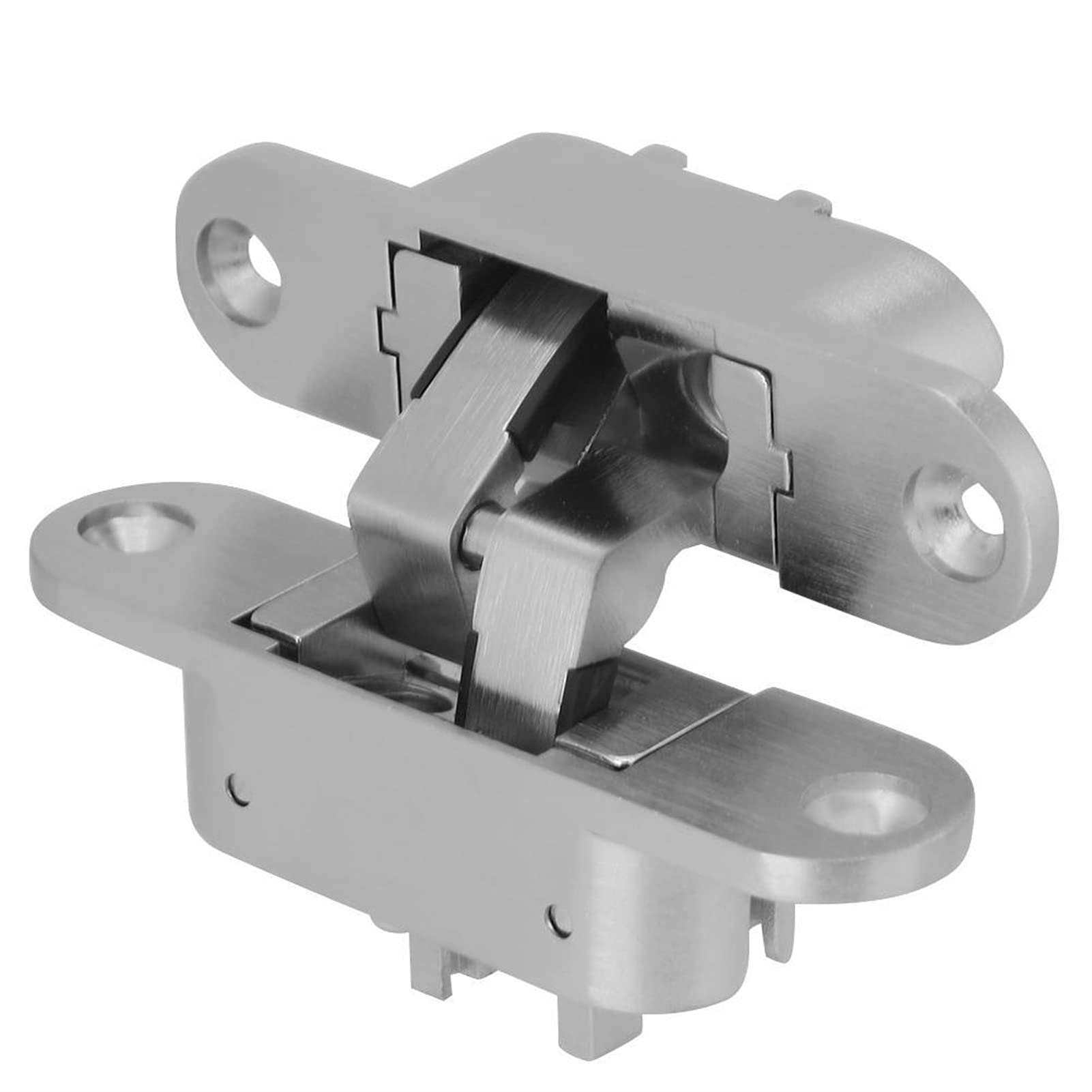 Shundeed One Color 2 Pieces 180 Degree Concealed Cross Door Hinges + Wrench Zinc Alloy Invisible Hinges For Door Cabinet Furniture Hardware Kit