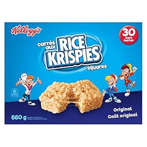 Kellogg’s Rice Krispies Square Bars 660g Jumbo Pack-Original, 30 Cereal Bars {Imported from Canada}
