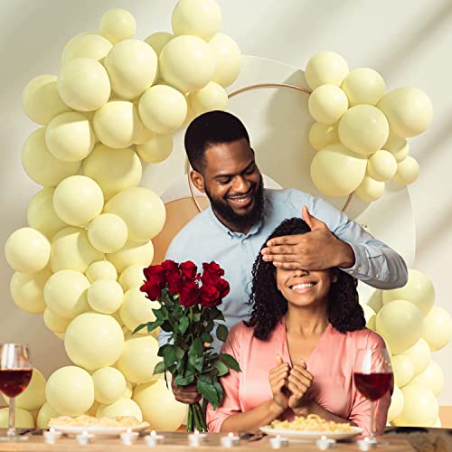 Image of Party Propz Yellow Pastel Balloons for Decoration - 50Pcs Yellow Patel Balloons | balloons for haldi decoration | haldi decoration- Pack of 50 Pastel Balloons