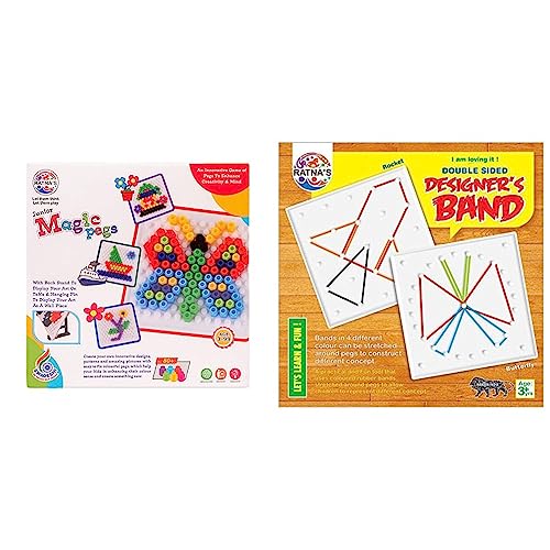 Image of RATNA'S Magic pegs for Kids to Create Their own World Out of pegs Given and Create Different Designs (Small) Designer's Band to Learn with Fun