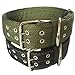 Pesp Dog Metal Buckle Double 2-rows Belt Strap Adjustable Collar Large L (Black)