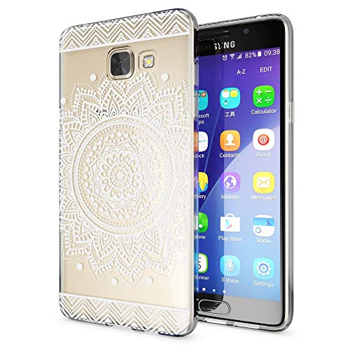 NALIA Funda Carcasa Compatible con Samsung Galaxy A5 2016, Motivo Design Movil Protectora Ultra Fina Silicona Cubierta, Goma Gel Estuche Bumper Ligera Cover Phone Case, Designs:Circle Flowers