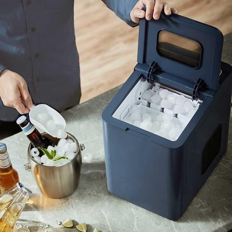 Máquina eléctrica fabricadora de hielo en forma de bala y cubos cilíndricos para mostrador, ideal para uso doméstico y comercial, pequeña tienda de té con leche miniatura 5