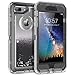 Dexnor iPhone 8 Plus Case, iPhone 7 Plus Case, Glitter 3D Bling Flowing Liquid Case 3 in 1 Shockproof TPU Silicone + PC Protective Defender Cover for iPhone 8 Plus/7 Plus/6s Plus/6 Plus - Black