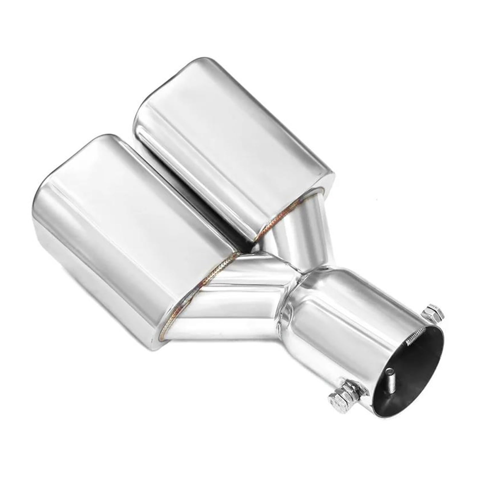 Tubo escape deportivo Silenciador de tubo de escape cuadrado de acero inoxidable de doble cabezal para Toyota para Alphard Serie 40 2024, 1 pieza silenciador