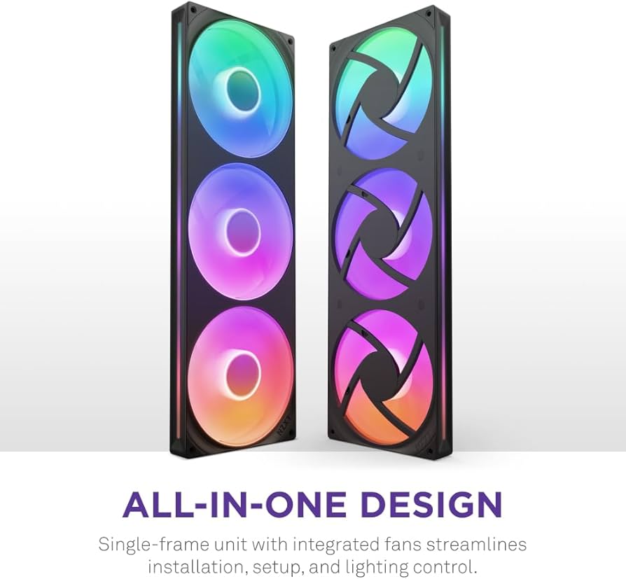 NZXT F420 RGB Core Fan Black 3ファン(未使用品) Amazon.com: NZXT F420 RGB Core - 420mm Single-Frame Fan Unit with
