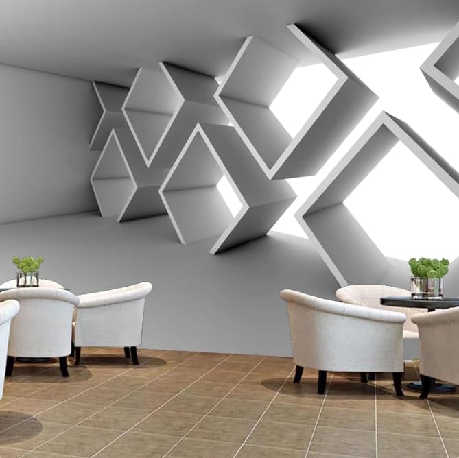 Papier peint photo 3D effet ciment spatial gris salon canape decor mural 250x175 cm