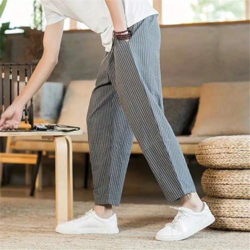 Men's Straight Casual Pants Long Plus Size Spandex Aesthetic Trousers4