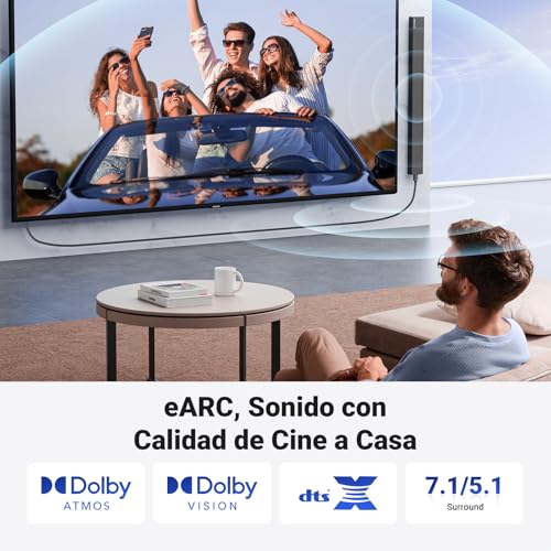 Miniatura 5 de UGREEN Cable HDMI 2.1 Certificado 10K 8K 60Hz 4K 120Hz 48Gbps UHD eARC HDR Dinámico Dolby Vision 3D HDCP 2.3 Compatible con Mac mini M4 Pro PS5 PS4 Xbox One X PC HDTV Monitor, 2M