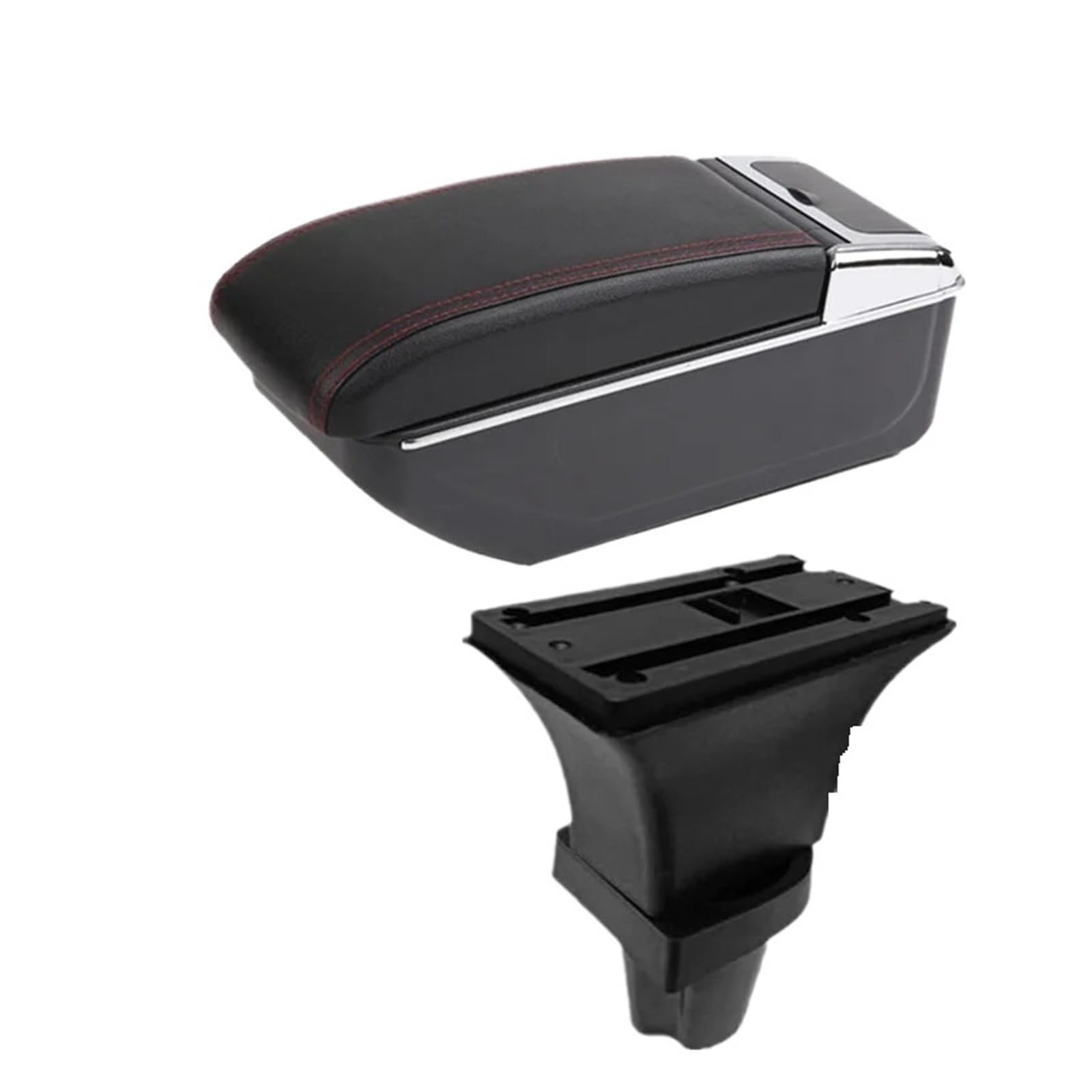 Ggwqoops Car Armrests For Kia For Morning For Picanto 2008-2020 Car Armrest Box Central Storage Interior Dedicated Retrofit Accessories Armrest Box(B red line NO USB)