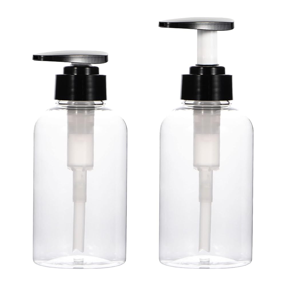 Yebeauty 2 PCS Clear Pump Bottles 10oz 300ML, Empty Plastic Lotion Bottle Pump Dispenser with Pump Refillable for Home and Daily Use