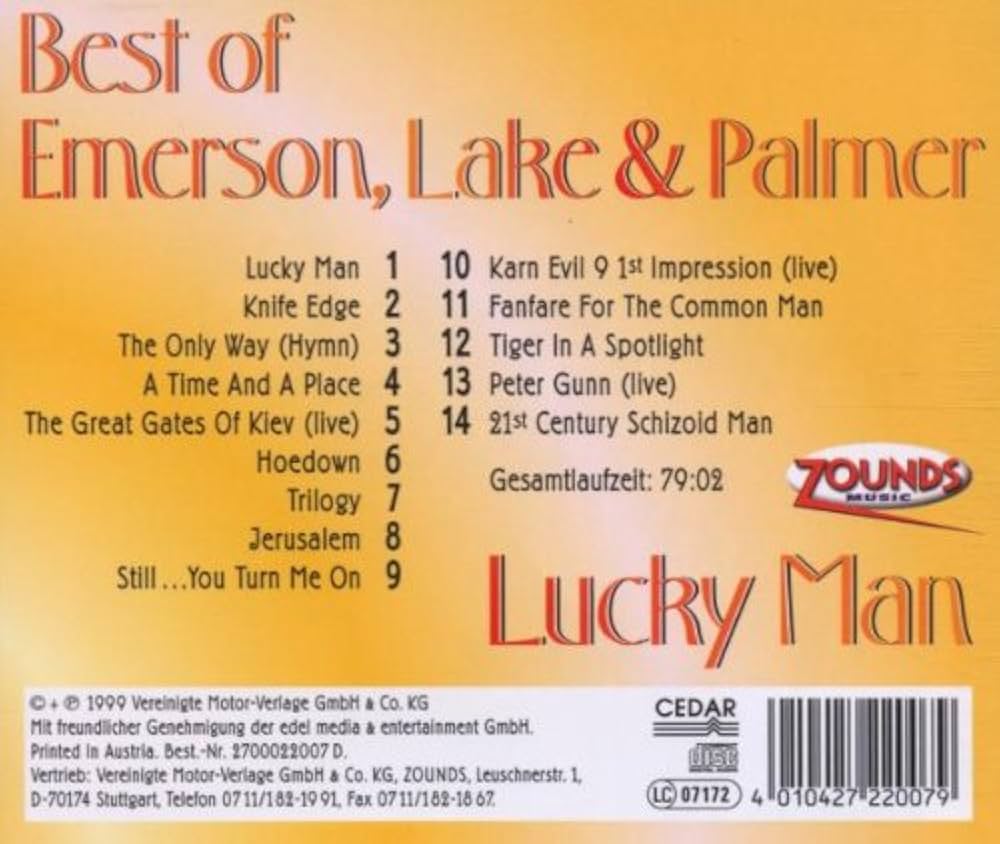 Emerson Lake & Palmer - Lucky Man-Best of Emerson - Amazon