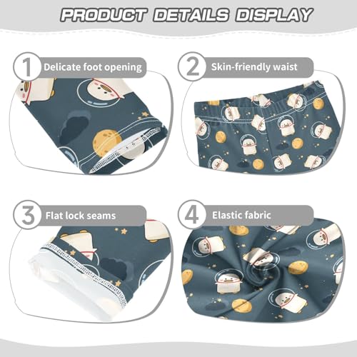 Girls Leggings Duck in The Space Toddler Girls Clothes Leggings for Girls Toddler Girls Leggings 3-4T3