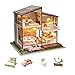 FFYUGO DIY Doll House, 3 Loft Story Maison Toy Kit, LED Souvenirs, Casse-tête 3D Jigsaw Main Artisanat Décoration