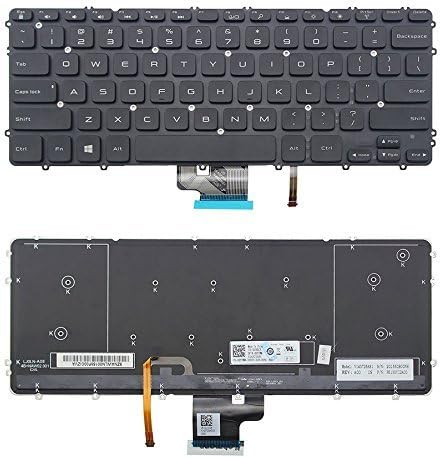 New US Black English Backlit Laptop Keyboard (Without palmrest) Replacement for Dell Precision M3800 XPS 15 9530 PK130YI2A00 V143725AS1-US 0HYYWM Light Backlight