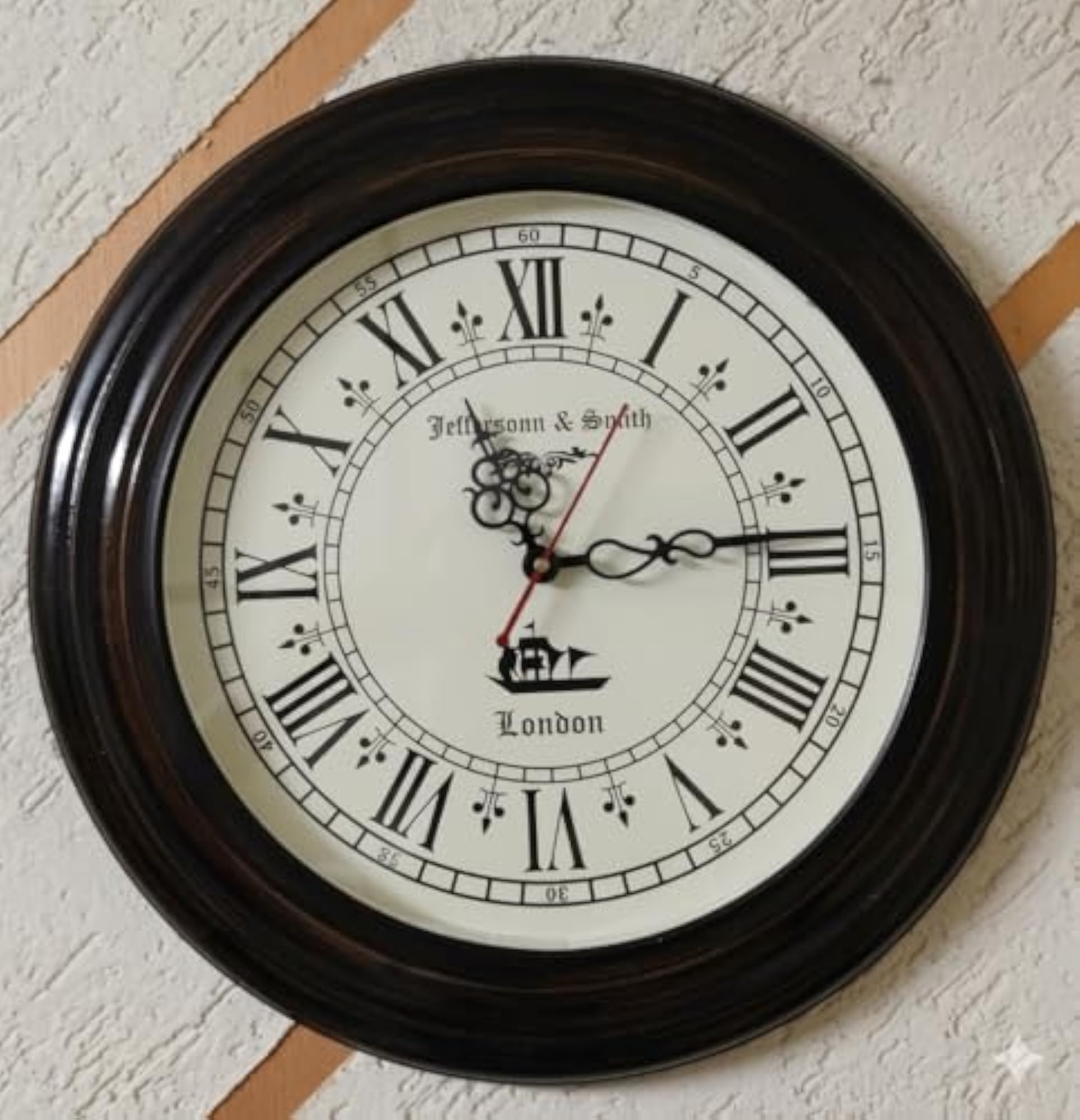 Wooden Analog Jefferson 16 Inch Big Wall Clock