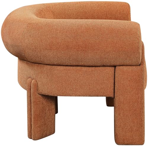 Sillón Art Deco Tela Naranja Oscuro miniatura 6