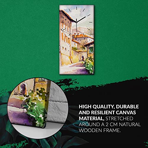 Horloge sur Toile Silencieuse sans Tic-Tac Tableau Mural 30x60 - 6