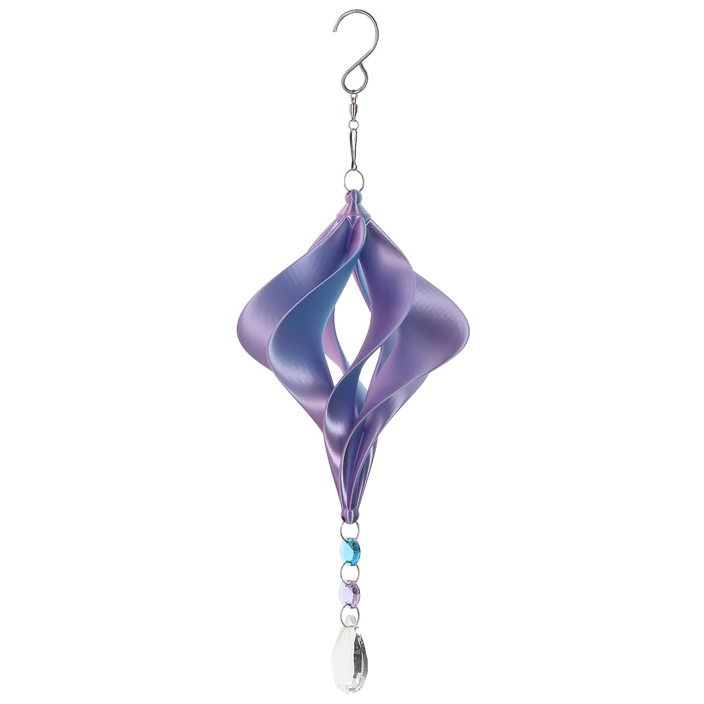 Shimmerz Twister Small Baby Blue Wind Spinner, Hanging Garden Ornament, Suncatcher, Indoor Outdoor Decoration