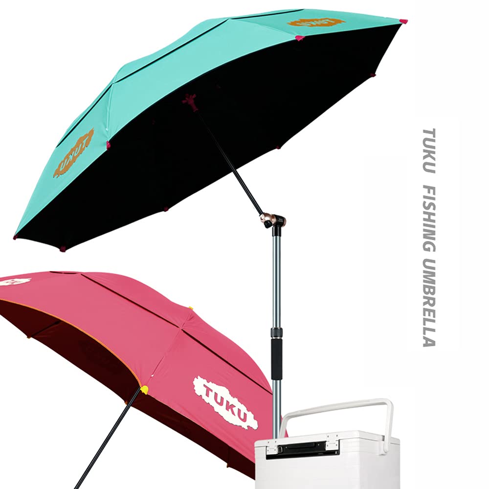 MANG Paraguas De Pesca Antiviento Sombrilla Playa Protección UV Sombrillas Terraza Grandes 2.2m 2.4m Sombrilla Parasol para Pesca, Balcón, Camping