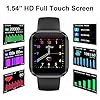 E Easiecom Smart Watch for Android/iOS Phone, 1.54" Full Touch Sreen Activity Tracker,Health Tracker Watch with Heart Rate Monitor Sleep Tracking IP68 Waterproof Smartwatch for Men Women