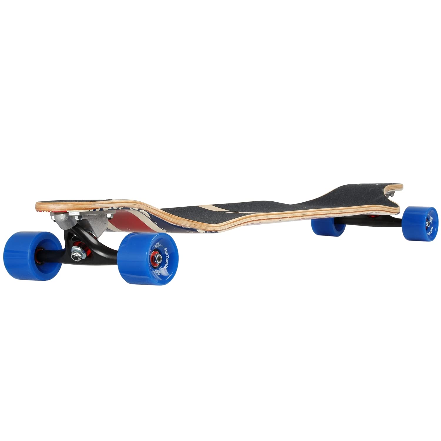 FunTomia Longboard Drop Down 3 niveaux de flexibilité Roulement à billes Mach1 Speed Outil en T
